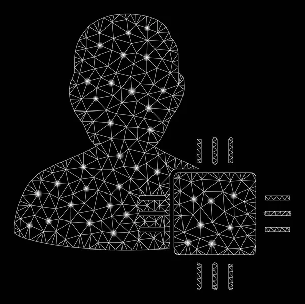 フレアスポットを使用したフレアメッシュネットワークシステム開発者 — ストックベクタ
