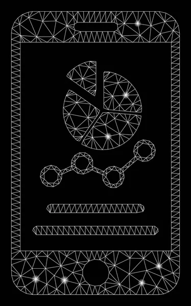 Parlama Noktaları ile Parlak Örgü 2d Mobil Grafikler