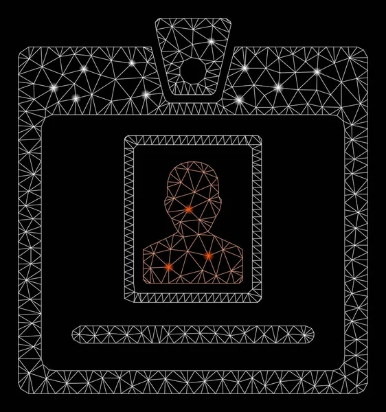 Işık Noktalar ile Parlayan Örgü 2d Kişi Rozeti