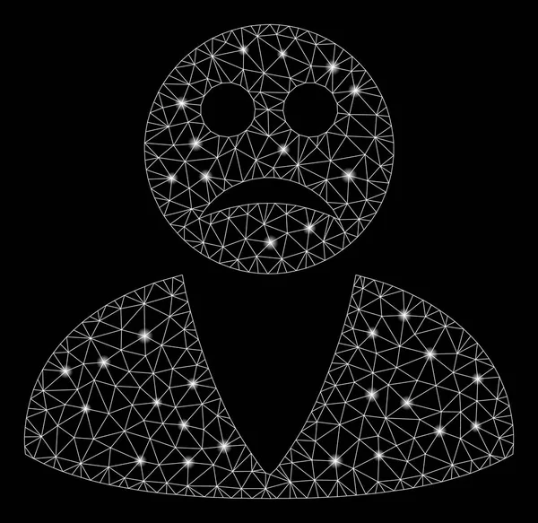 Parlak Örgü 2d İşaret fişek spotları ile Sad Kullanıcı