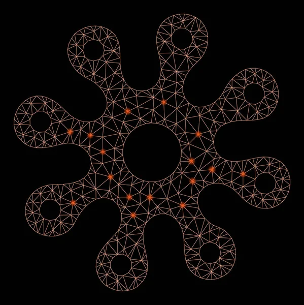 Flare Spotlar ile parlama Mesh karkas virüsü