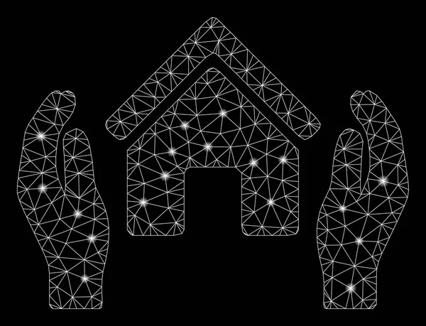 Işık Lekeleri ile Parlayan Örgü Tel Çerçeve Realty Sigorta Eller