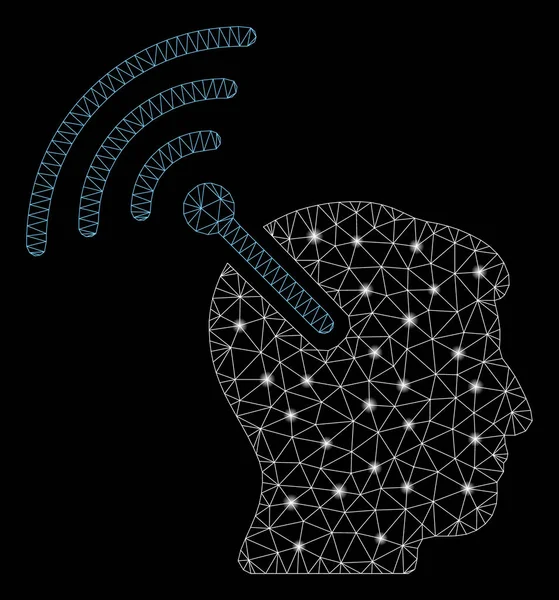 Flare mesh nätverk radio neurala gränssnitt med flare fläckar — Stock vektor