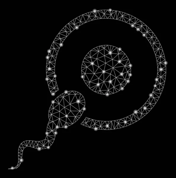 Işık Lekeleri ile Parlak Örgü Tel Çerçeve Sperm Tohumlama