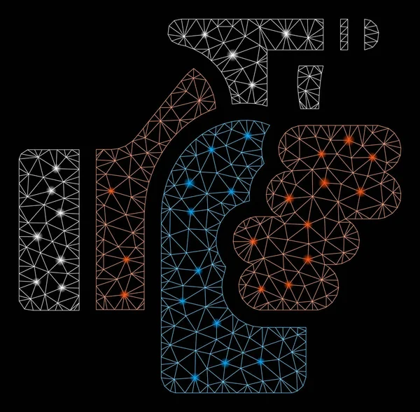 Parlama Noktalar ile Parlak Örgü Karkas Sprey