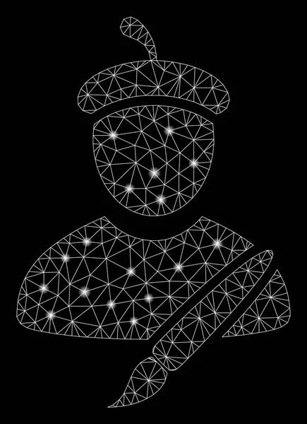 Flash Spotlu Parlak Kafes Ağ Ressamı