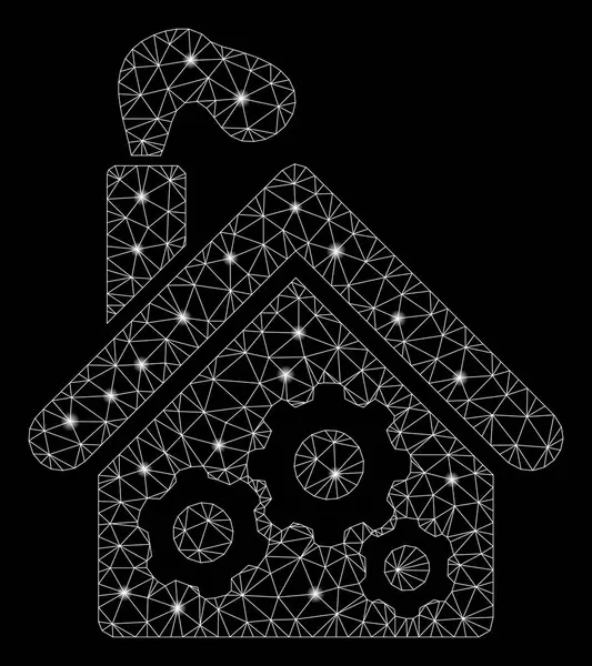 Flare Spotlar ile Parlak Örgü Ağ Sigara Garaj Fabrikası