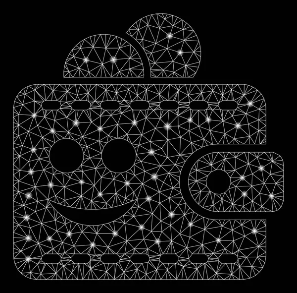Işık Lekeleri ile Flare Mesh 2d Smile Cüzdan