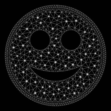 Flash Spotlu Parlak Örgü Ağ Gülümseme Sikkesi