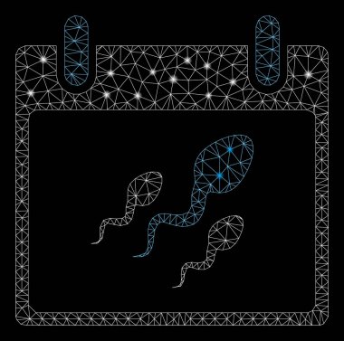 Flare Mesh Ağ Sperm Takvim Günü Flare Noktalar ile