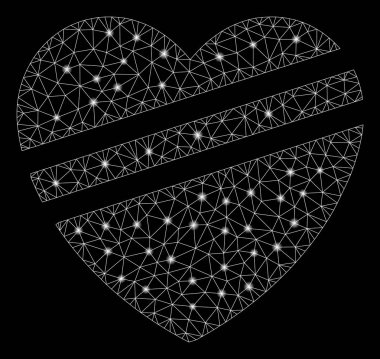 Işık Lekeleri ile Parlak Örgü 2d Hasta Kalp