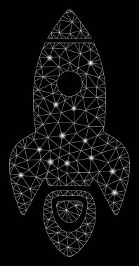 Işık Noktalar ile Parlak Örgü Tel Çerçeve Roket