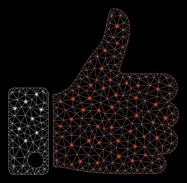 Parlama kafes tel çerçeve başparmak yukarıya ile flaş Spotlar