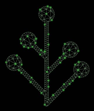 Flash Spotlu Parlak Örgü Karkas Tesisi