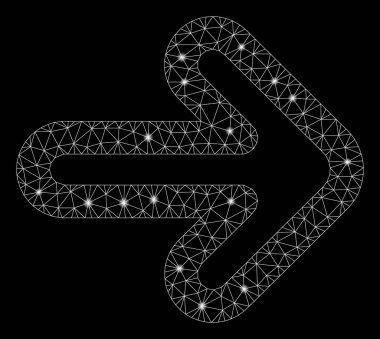 Işık Lekeleri ile Parlak Örgü Karkas Sağ Ok