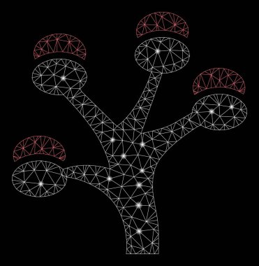 Işık Spotlar ile Flare Örgü Tel Çerçeve Para Ağacı