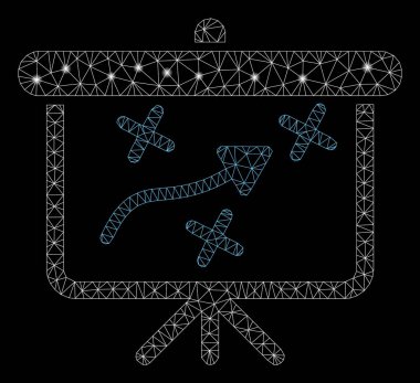 Flare Örgü Tel Çerçeve Strateji Yolu Gösteri Kurulu Flare Spotlar ile