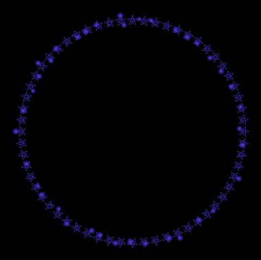 Flare Mesh Karkas Yıldız Daire Flare Noktalar ile