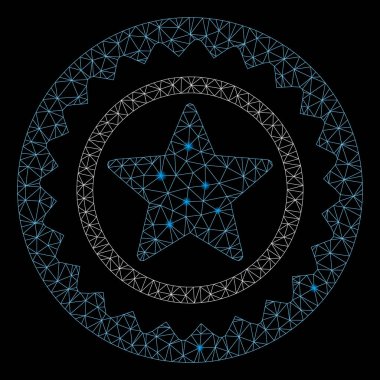 Flare Mesh Ağ Yıldız Madalya Seal Flare Noktalar ile