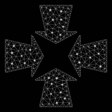 Parlama Noktaları ile Parlak Örgü Karkas Shrink Oklar