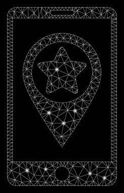 Işık Lekeleri ile Parlak Örgü 2d Akıllı Telefon Haritası Pointer