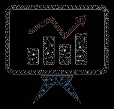 Flare Spotlu Flare Mesh Ağ Grafik Raporu Paneli