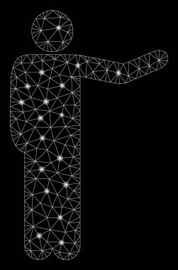 Işık Spotları ile Man Gösteren Parlak Örgü Ağ