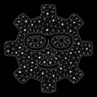 Flare Örgü Tel Çerçeve Servis Dişli İşaret noktalar ile Glad Smile