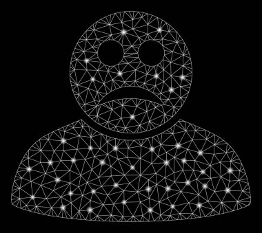 Flare Mesh Ağ Üzgün Kişi Flare Spotlar ile