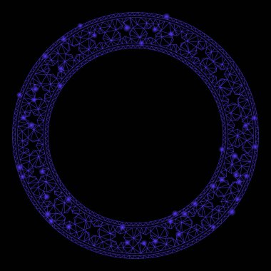 Flare Örgü Tel Çerçeve Yıldız Yuvarlak Çerçeve Parlama Noktalar ile