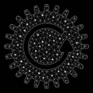 Flare Mesh Tel Çerçeve Parlama Noktalar ile Dişli Döndürme