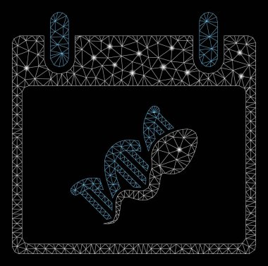 Flare Mesh Ağ Sperm Dna Çoğaltma Takvim Günü Flare Noktalar ile