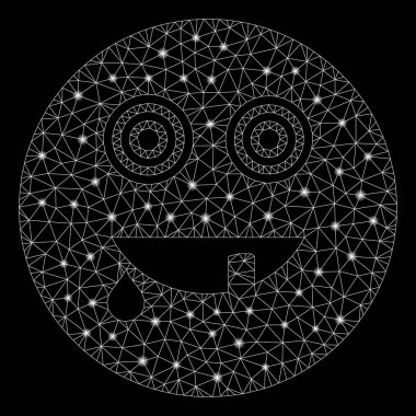 Parlama Noktalar ile Parlayan Mesh 2d Smiley