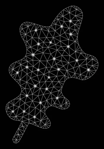 Parlama Noktalar ile Parlayan Örgü 2d Meşe Yaprağı