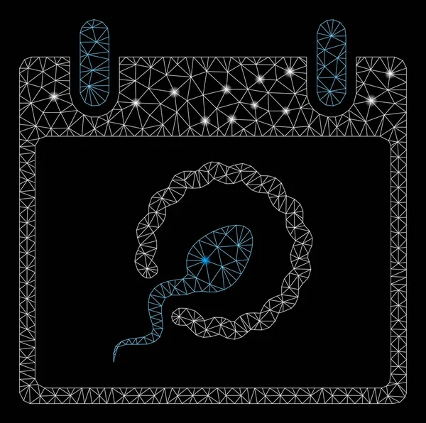 Işık Lekeleri ile Flare Örgü Tel Çerçeve Sperm Tohumlama Takvim Günü