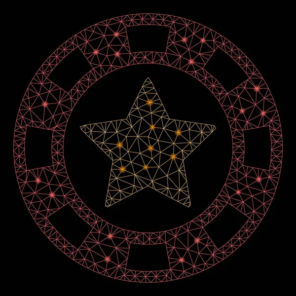 Parlama Noktalar ile Parlayan Örgü Karkas Star Casino Chip