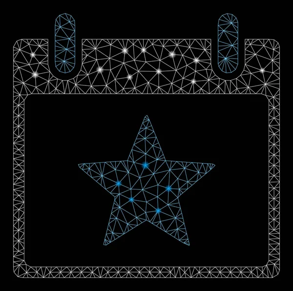 Flare Örgü Tel Çerçeve Yıldız Takvim Günü Flare Spotlar ile