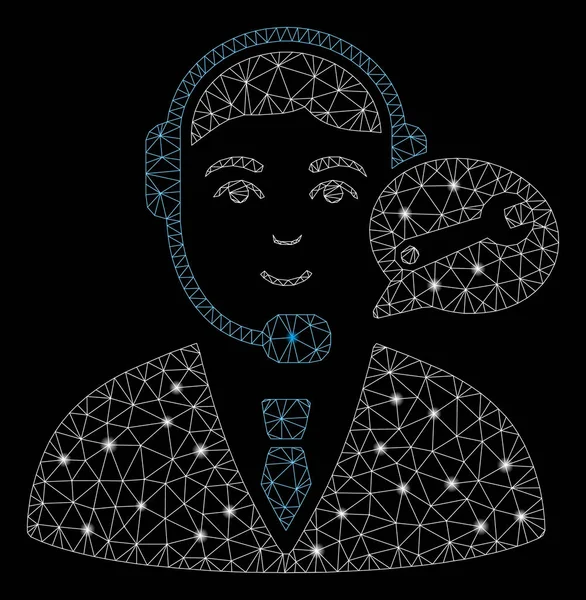 Işık Noktalı Parlak Kafes Tel Çerçeve Destek Merkezi Yöneticisi