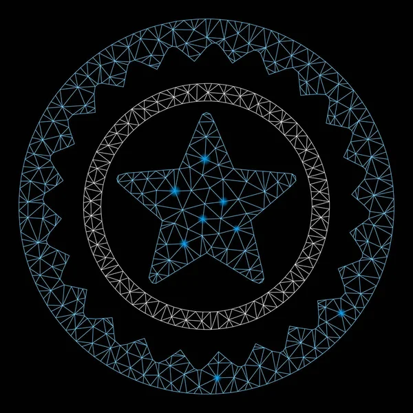 Flare Mesh Ağ Yıldız Madalya Seal Flare Noktalar ile