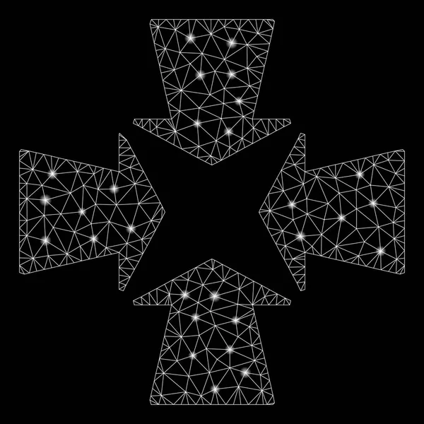 Parlama Noktaları ile Parlak Örgü Karkas Shrink Oklar