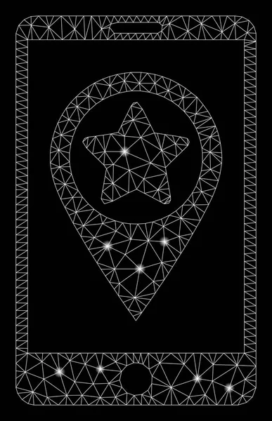 Işık Lekeleri ile Parlak Örgü 2d Akıllı Telefon Haritası Pointer