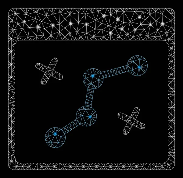 Parlama Noktaları ile Parlak Örgü Karkas Yol Noktaları Takvim Sayfası