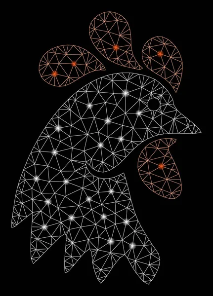 Flare Örgü Tel Çerçeve Horoz Kafası Flare Spotlar ile