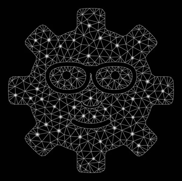 Flare Örgü Tel Çerçeve Servis Dişli İşaret noktalar ile Glad Smile