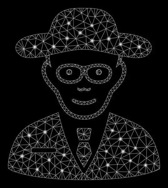 Flare Spotlu Fişek Kafes Tel Çerçeve Bilim Adamı