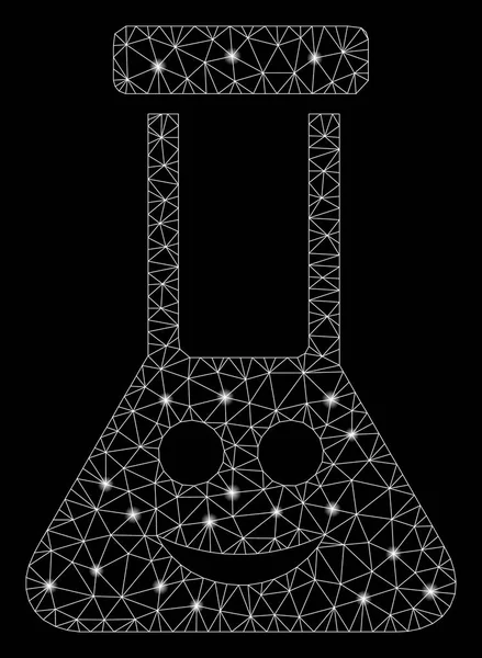 Flash Spotlu Parlak Örgü Ağ Gülümseme Kimya Camı