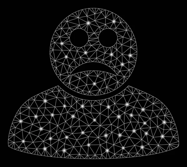 Flare Mesh Ağ Üzgün Kişi Flare Spotlar ile