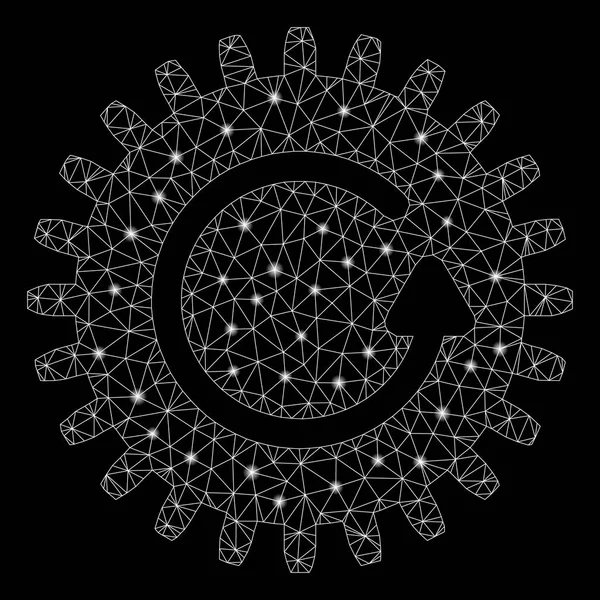 Flare Mesh Tel Çerçeve Parlama Noktalar ile Dişli Döndürme