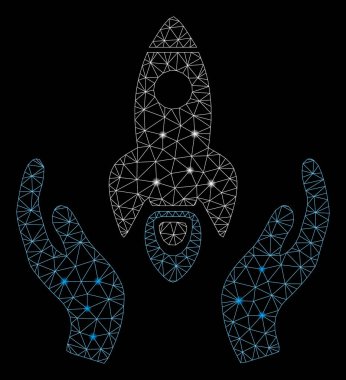 Flare Mesh Karkas Uzay Roket Bakım Elleri Flare Noktalar ile