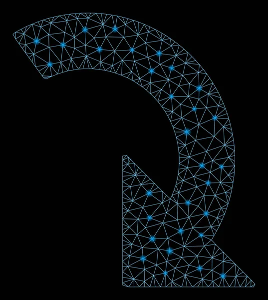 Parlak Örgü Karkas Işık Lekeleri ile Sağa Döndürün